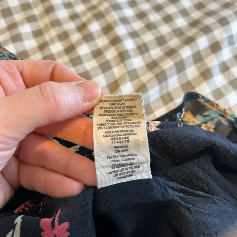 Free People Lilou Floral Bell Sleeve Mini Dress | Size L - Picture 15 of 15